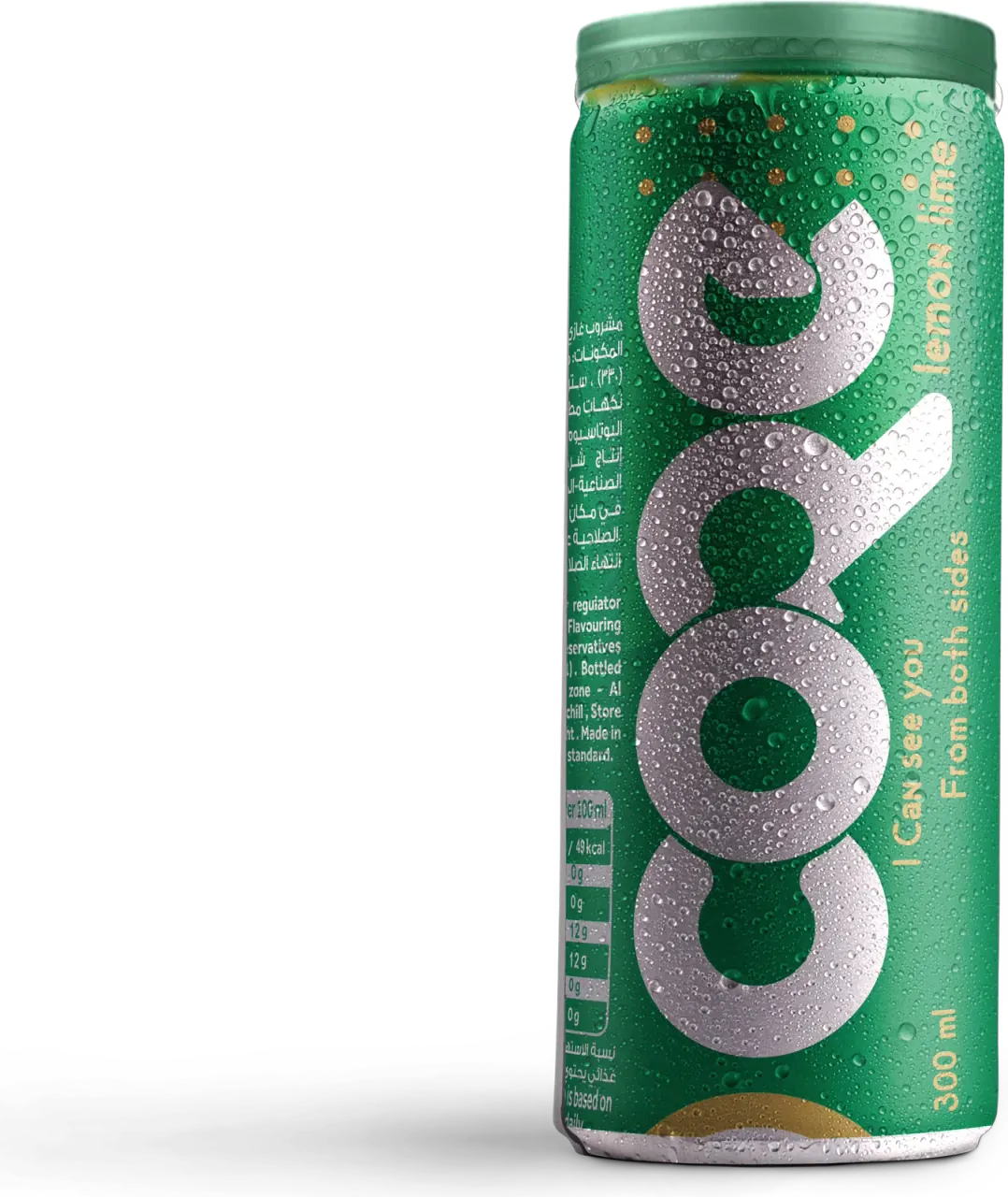 CORE Lemon Lime, back of the can