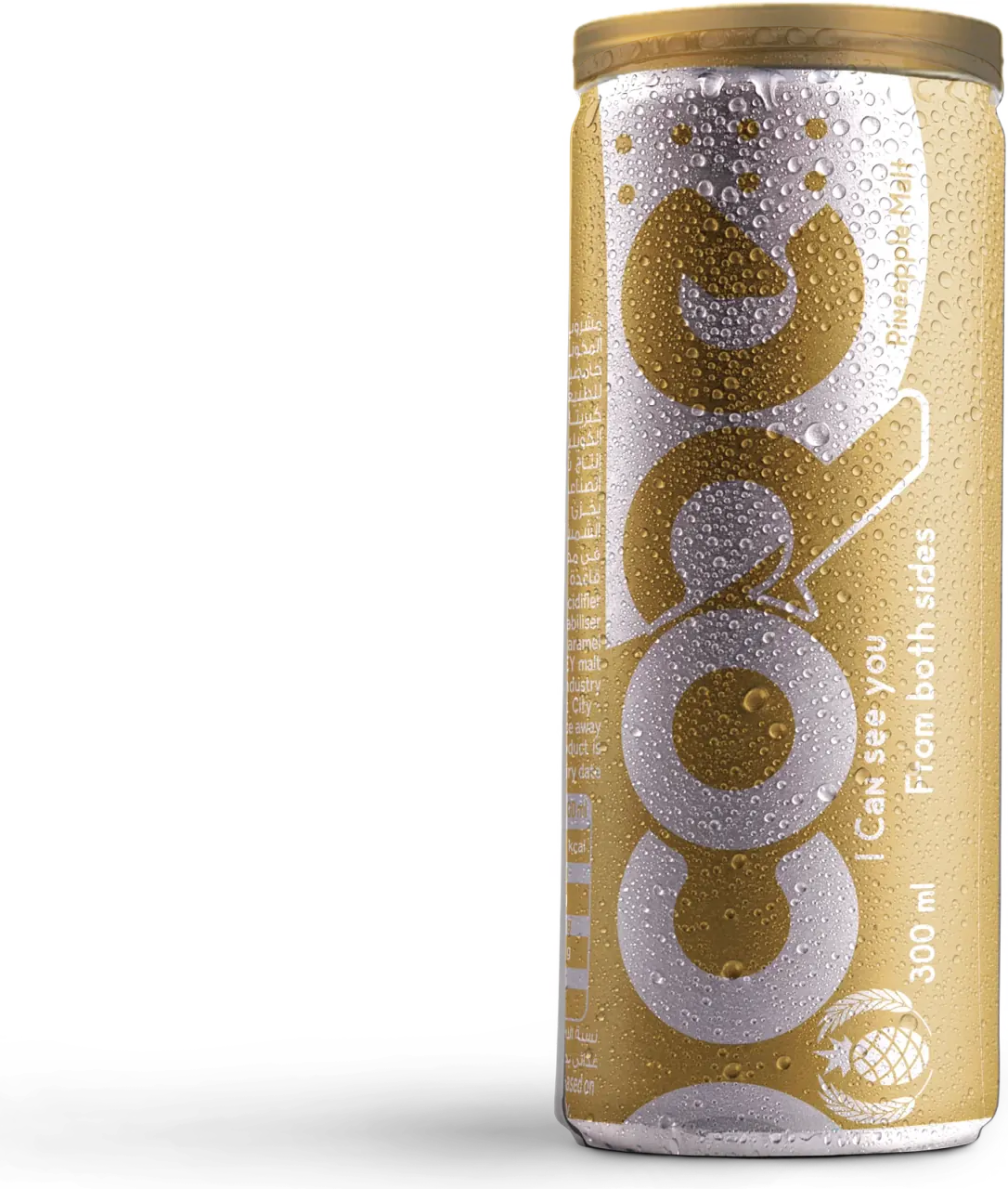 CORE Pineapple Malt, back of the can